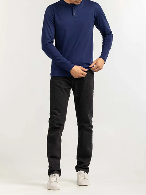 Navy Henley T-shirt