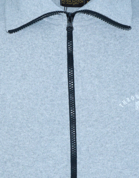 Men Fashion Grey Mock Neck Zipper